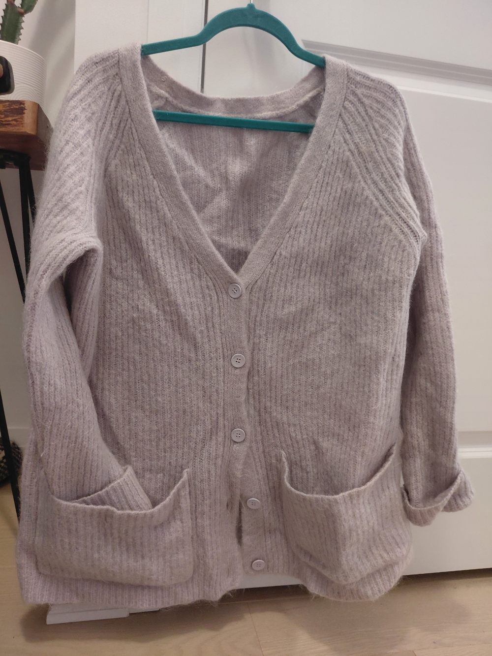 Wilfred Light Lilac V-Neck Button Cardigan